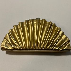 Cult Gaia gold clutch purse